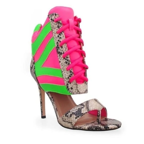 Neon colored Sandals (Wore Once) - Picture 4 of 4